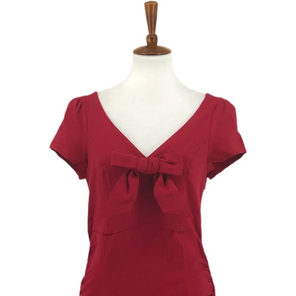 Torrid Retro Chic Red Bodycon Side Ruching Dress - Picture 2 of 6